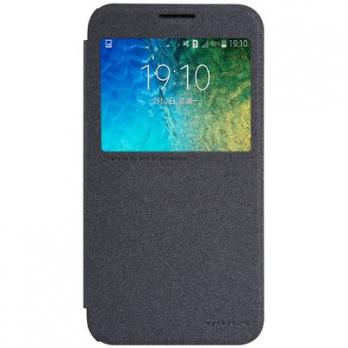 Чехол для Samsung Galaxy E5 Nillkin Sparkle leather case(черн)(К)