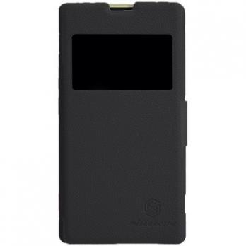 Чехол для Sony Xperia Z1 Compact Nillkin Leather Case(черн)(К)