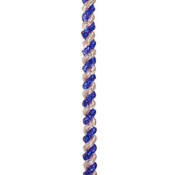Мишура № 21 серебристая/синяя (200x3.5 см)