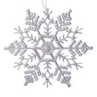 Новогоднее украшение Magic Time Снежинка-паутинка полипропилен золотистое (диаметр 16.5 см)