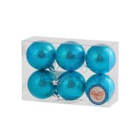 Набор елочных шаров Magic Time Калейдоскоп пластик голубые (диаметр 6 см, 6 штук в упаковке)