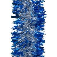 Мишура серебристая/синяя (200х9.5 см)