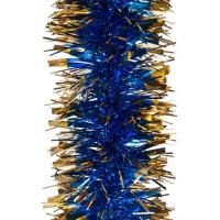 Мишура золотистая/синяя (200х9.5 см)