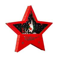 Фигура светодиодная Звезда с Дедом Морозом (30x30x5 см)