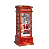 Фигура светодиодная Телефонная будка с Дедом Морозом (12.5x5.3x5.3 см)