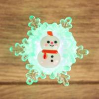 Фигурка светодиодная Neon-Night Снеговик на снежинке (5.5x1x5.5 см)