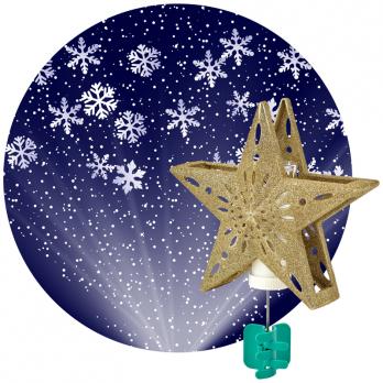 Верхушка на елку-проектор светодиодная Эра Звезда белый свет