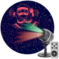 Проектор светодиодный Эра Laser Танцующий Санта красный/зеленый свет