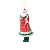 Елочная игрушка Дедушка Мороз полирезина разноцветная (высота 10.5 см)