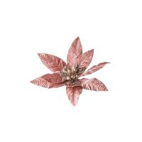 Елочная игрушка Цветок Авангард на клипсе полиэстер/металл розовая (диаметр 30 см)