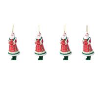Набор елочных игрушек Дедушка Мороз полирезина разноцветные (высота 10.5 см, 4 штуки в упаковке)