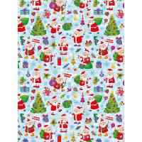 Бумага упаковочная Miland Дедушка Мороз разноцветная (в рулоне, 70x100 см)