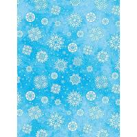 Бумага упаковочная Miland Снежинки голубая/белая (10 листов в рулоне, 70x100 см)