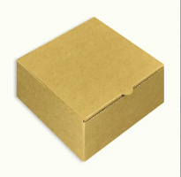 Коробка для капкейков, без вставки, бурая, 160х160х100 мм