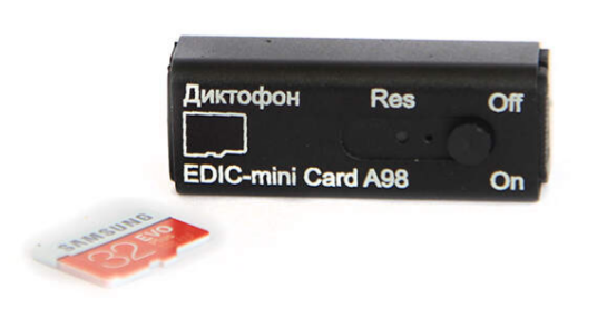 Диктофон Edic-mini Card А98