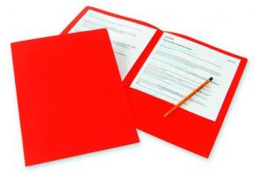 Папка двойная A4 с карманами внутри Bantex картон красная (аналог, собственное производство)
