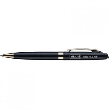 Ручка шариковая автоматическая Attache Boss черная (толщина линии 0,5 мм)