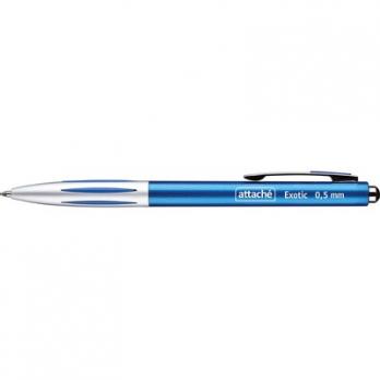 Ручка шариковая автоматическая Attache Exotic синяя (толщина линии 0,5 мм)